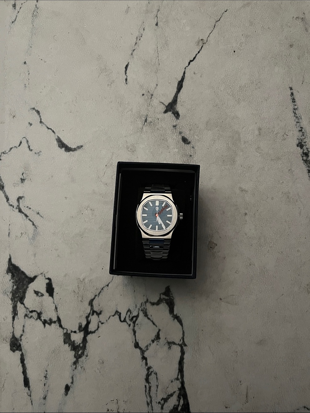 Men's Stainless Steel PD - 1728  with Blue Dial
 - & size asjustment kit